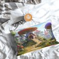 thumbnail image 5 of Yiaed Cute Mushroom Town Print Brushed Microfiber Envelope Pillowcases, Standard,Envelope Closure Pillow Cases(No pillow core)-20"x30", 5 of 6
