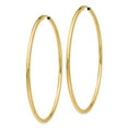 thumbnail image 2 of 14k Polished Round Endless 2mm Hoop Earrings in 14k Yellow Gold, 2 of 3