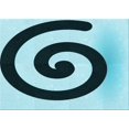 thumbnail image 1 of Ahgly Company Machine Washable Indoor Rectangle Transitional Blue Jay Blue Area Rugs, 7' x 10', 1 of 7