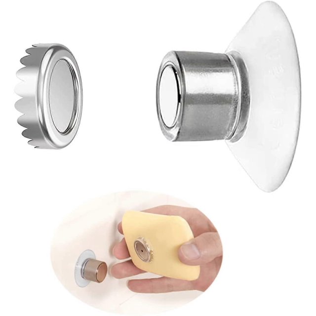 Jabonera magnética ZHAOCHENG de acero inoxidable para baño montaje en pared