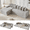 Light Gray, variant on 110" No Assembly Modular Sectional Sofa, Oversized Sectional Chaise Lounge Indoor with Corduroy, Minimalist Boneless Sectional Sofa Couch with Side Pocket for Living Room​, Light Gray