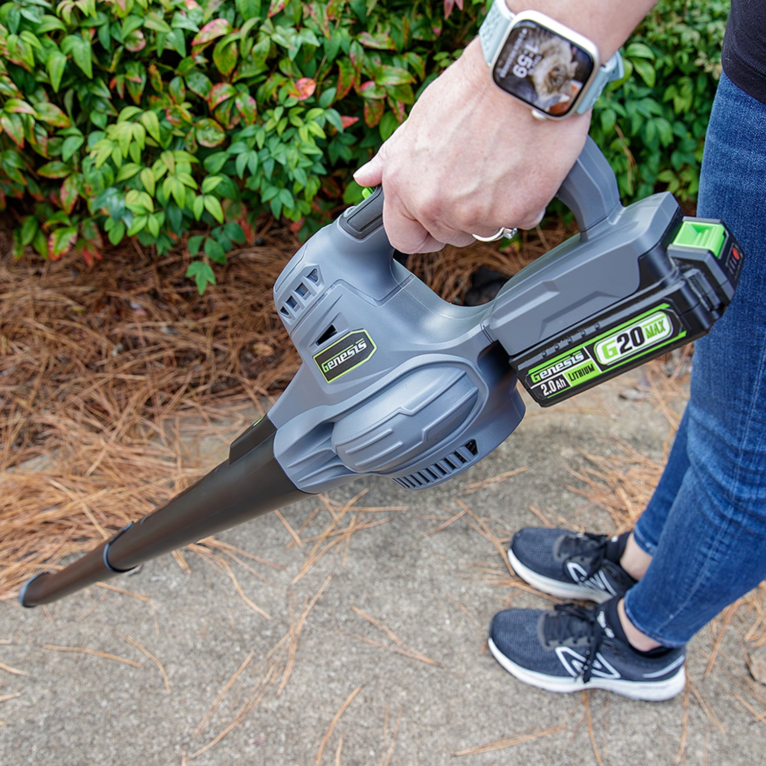 Genesis G20MAX 20V Cordless Leaf Blower with 2-Speed 2.0Ah Battery and Charger