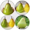 thumbnail image 4 of 4 piezas de simulación de fruta de pera, modelo decorativo, accesorios de fotografía, cian, 4 of 8