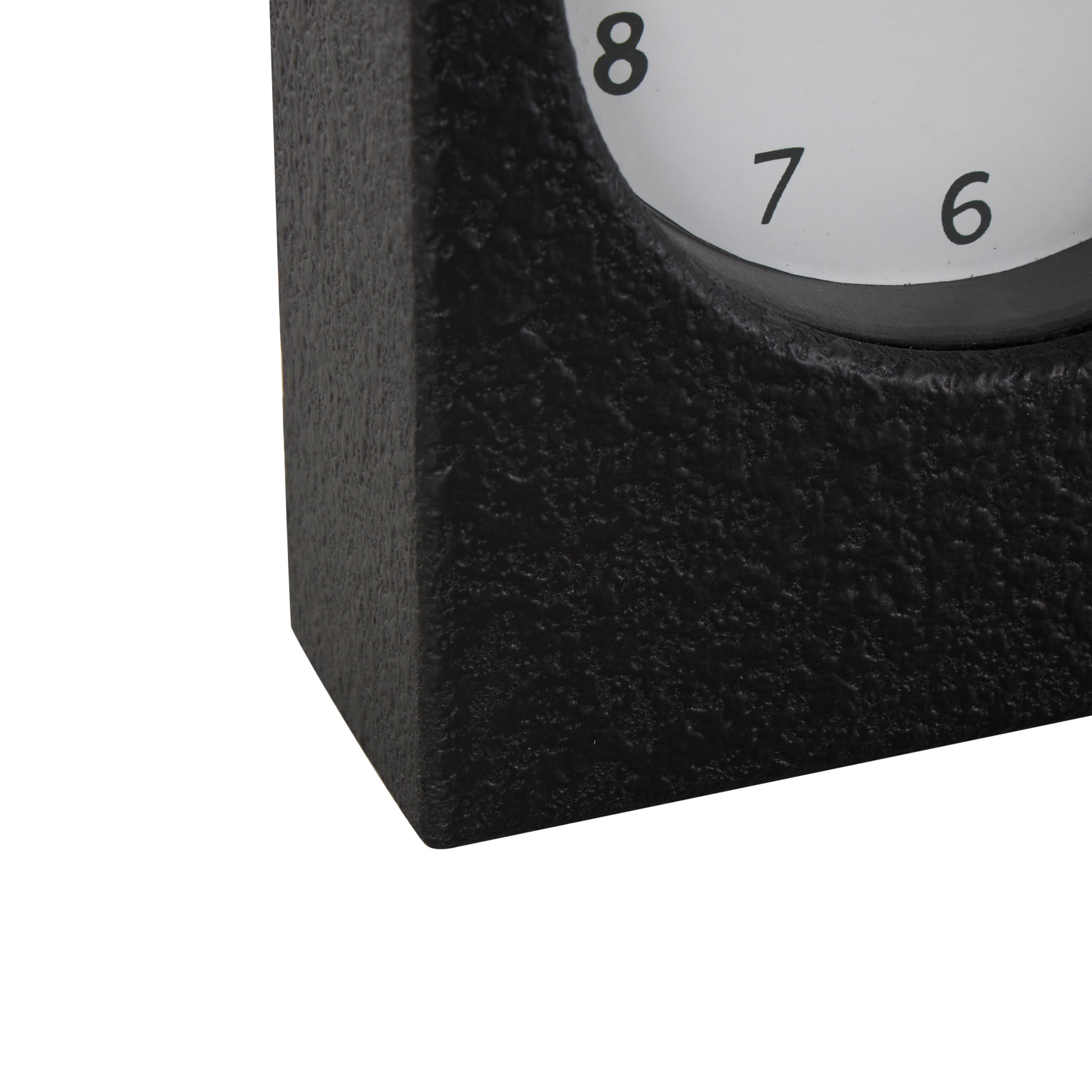 DecMode 9" Multi Colored Wood Textured Clock with Gold Accents, Set of 2