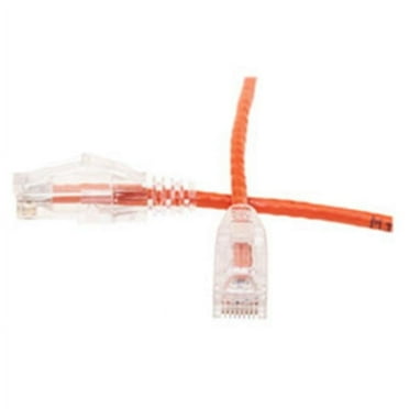 CableWholesale 10X8-83102 2 ft. Slim Cat6 Ethernet Patch Cable - Snagless Boot, Orange