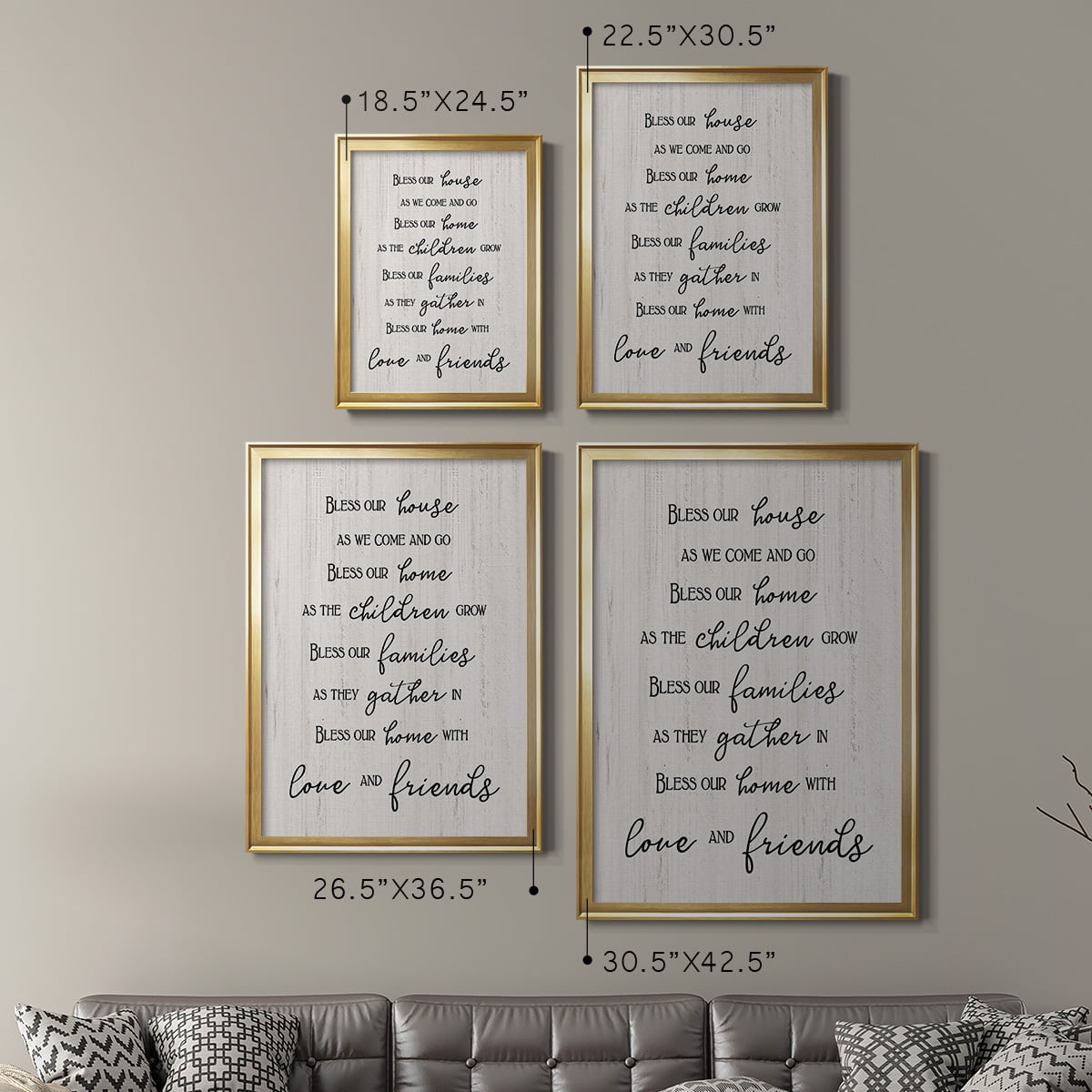 Love and Friends Premium Framed Print - Ready to Hang