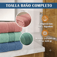 thumbnail image 2 of Toalla Baño Completo MELOCOTTON HOGAR 150x80cm Azul, 2 of 4