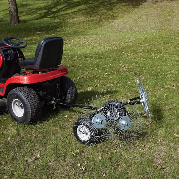 Tow behind rake for riding mower sale