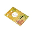 thumbnail image 3 of MKHERT Light Golden Bamboo with Bamboo Leaves and Flowers Placemats Table Mats for Dining Room Kitchen Table Decoration 12x18 inch,Set of 6, 3 of 4