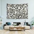 thumbnail image 5 of Brown Leopard Print Tapestry Wall Hanging Tapestries Happy Colorful Hippie Psychedelic Art Polyester Carpet Wall Decorative for Living Room Bedroom 90x60inch Gift Decor, 5 of 7