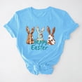 thumbnail image 1 of UPPADA Easter Femmes Oeufs Imprimé T-Shirts Heureux Easter Graphique Bunny Lapin Mignon T-Shirts Manches Courtes Décontracté Col Rond T-Shirts Été Basique Coupe Régulière Chemises Bleu,TTTG, 1 of 5