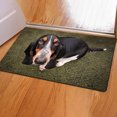 thumbnail image 3 of HEVIRGO Doormat Non-Slip 3D Effect Dog Print Flannel Rectangle Carpet Modern Home Decor, 3 of 10