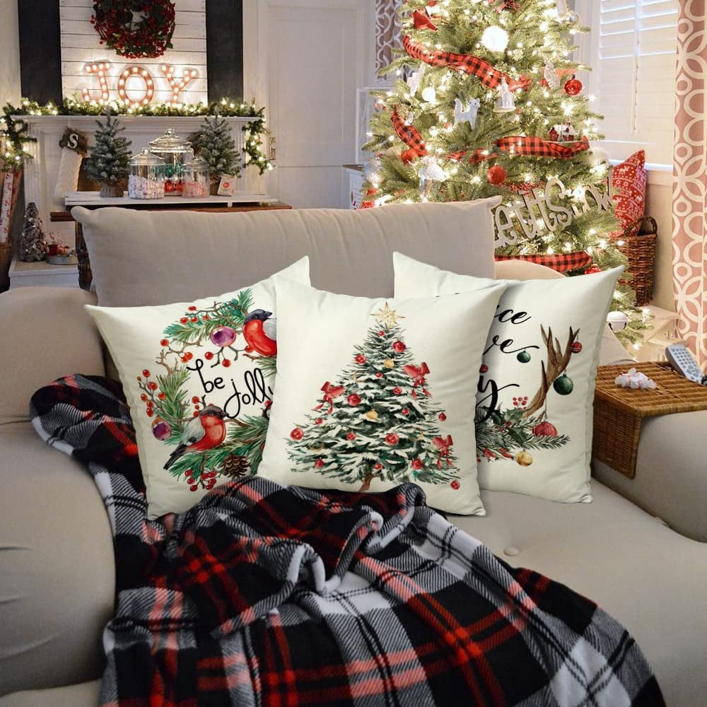 Throw pillow cases christmas hotsell