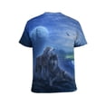 thumbnail image 2 of LAOLIUSN Mens 3D Graphic Tees All Over Print Wolf Shirt Novelty Streetwear Animal T-Shirt, S-4XL, 2 of 6