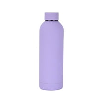 Stainless Steel Insulated Water Bottle Leakproof Double Wall Flask for Hot and Cold Drinks 500ml Sports Water Bottle Light Purple