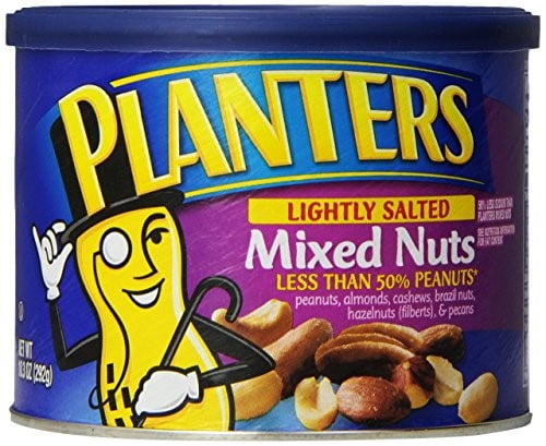 Planters Mixed Nuts Lightly Salted: Peanut, Almond, Cashew, Pecan, Brazil Nut, Huzelnut,... by Kraft