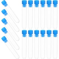 PAMINGONO 50Pcs Clear Plastic Test Tubes for Scientists Cylindrical Shape Material