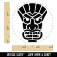 thumbnail image 2 of Tiki Mask Self-Inking Rubber Stamp Ink Stamper - Purple Ink - Small 3/4 Inch, 2 of 7