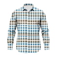 thumbnail image 5 of Rvwovn Men's Colorful Plaid Button Down Shirt, Casual Long Sleeve Top with Classic Collar, 5 of 5