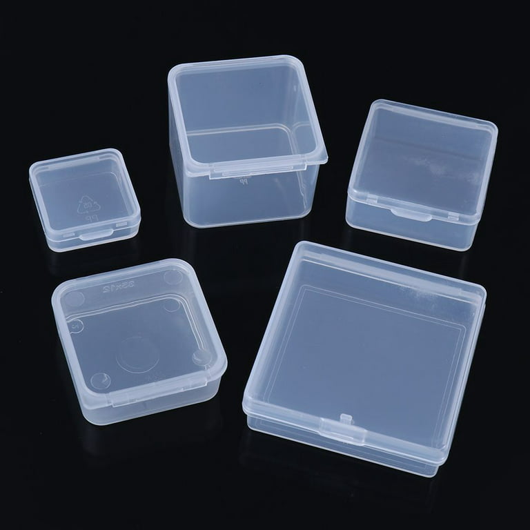  GBSTORE 10 pcs Small Clear Plastic Storage Box Mini Rectangle  Bead Organizers Box Case Container for Jewelry Earplugs Crafts Nail  Decoration Small Items : Arts, Crafts & Sewing