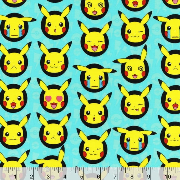 Pokémon™ Moody Pikachu Cotton Fabric