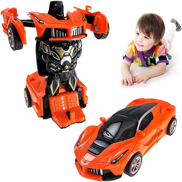 SUTENGDA Voitures Jouets pour Garçons de 2 à 7 Ans Jouets Transformables Voitures pour Garçons de 3 Ans et Tout-Petits Voitures Robots Jouets pour 4 Ans