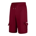 thumbnail image 4 of TQWQT Sweat Shorts Men Dressy Casual Bermuda Shorts Drawstring Elastic Waist Lightweight Shorts Athletic Workout Gym Big and Tall Cargo Shorts with 5 Pockets Wine 2XL, 4 of 6