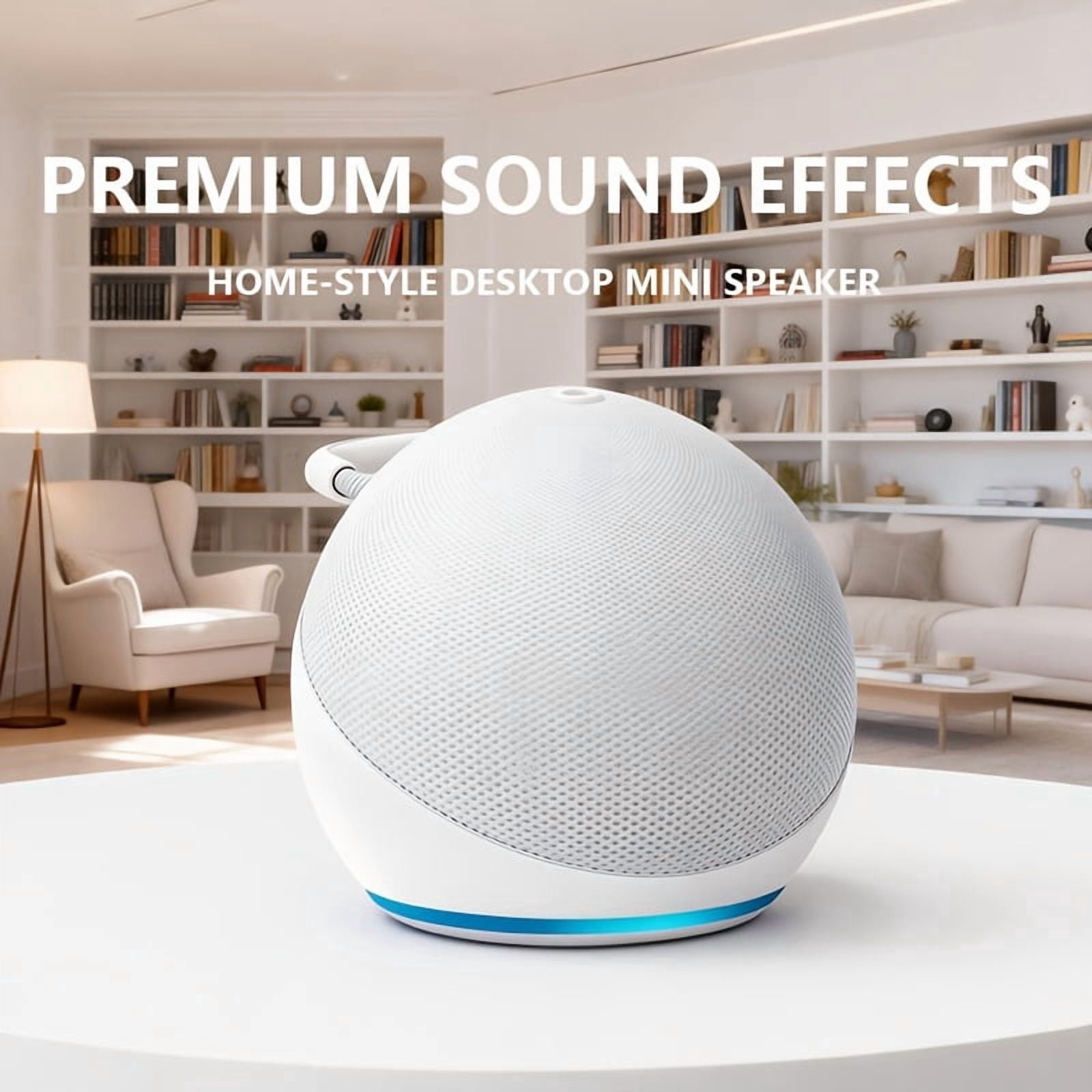 5th Generation Alexa smart Speaker with RGB Lighting & Wireless Subwoofer Base - Portable Dot Speaker Compatible for Echo, Stereo Sound System for, Desktop, TV Audio, Available in 3 Colors