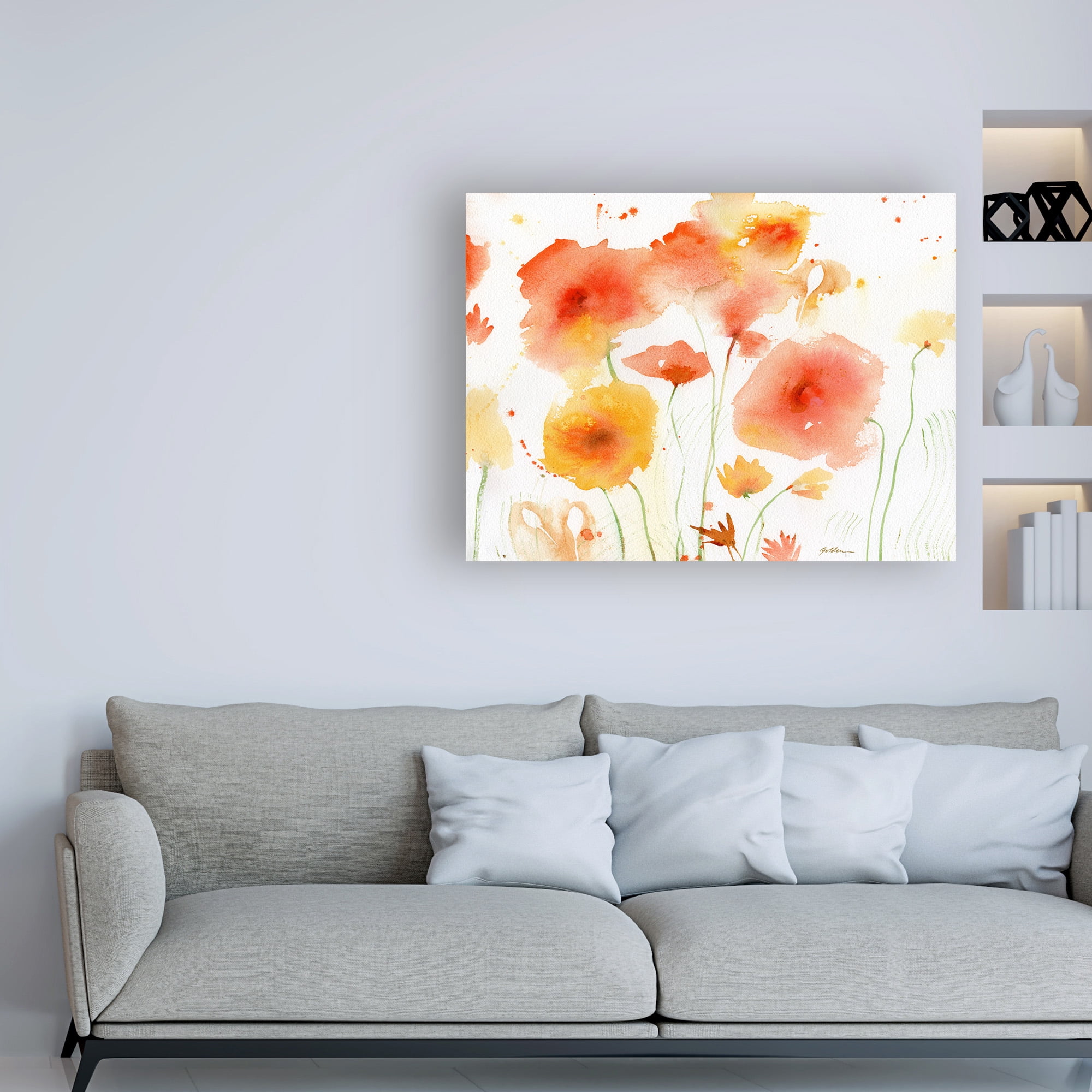 Trademark Fine Art 'Orange Yellow' Canvas Art by Sheila Golde