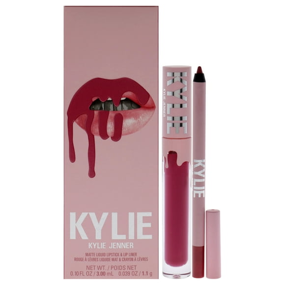 Matte Lip Kit - 102 Extraordinary by Kylie Cosmetics for Women - 2 Pc 0.10oz Matte Liquid Lipstick, 0.039oz Lip Liner