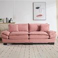 thumbnail image 4 of 84 Inch Love Seat Couches, Upholstered Sofa Sleeper Couch with Pillows, Loveseat Sofa for Living Room, Apartment, Office,Apartmen, Pink, 4 of 9