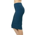 thumbnail image 3 of Women & Plus Ponte Knit Basic Knit Pencil Midi Skirt, 3 of 4