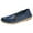 Dark Blue Slip-On Moccasins, variant on KIJBLAE Women's Faux Leather Loafers Breathable Shoes Soft Slip-On Moccasins Ladies Flat Boat Shoes Comfort Driving Walking Shoes Army Green 40
