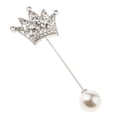 thumbnail image 3 of 2x Insignia Boda Belleza Pagant Tiara Reina Broche Pin Joyería - , Individual Fernando Pin de solapa con corona, 3 of 8