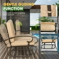 thumbnail image 2 of SUNCROWN 5-Piece Patio Furniture Set Outdoor Metal Conversation Set, Brown, 2 of 10