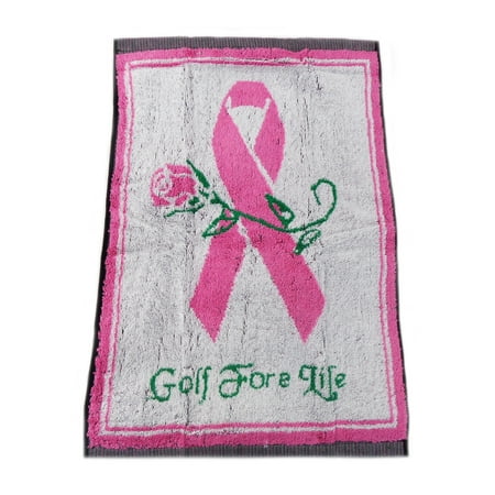 - NEW Winning Edge Designs Breast Cancer Prevention Golf Fore Life Pink Golf Towel