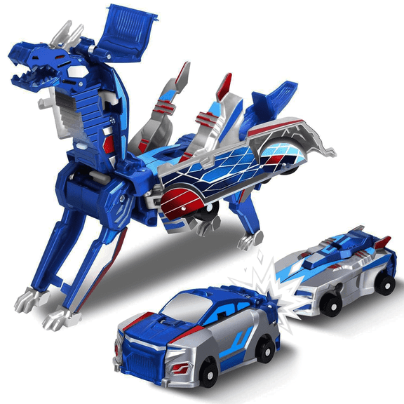 Flynow Transforming Dinosaur Toys for Toddler 1-3 Years Old, 2 in 1 Magnetic Cars Collision Transform into Dino Fun Toys, Christmas Birthday Gift for Kids Boy Girl Age 2 4 5 6 7 8 9 10 11 12