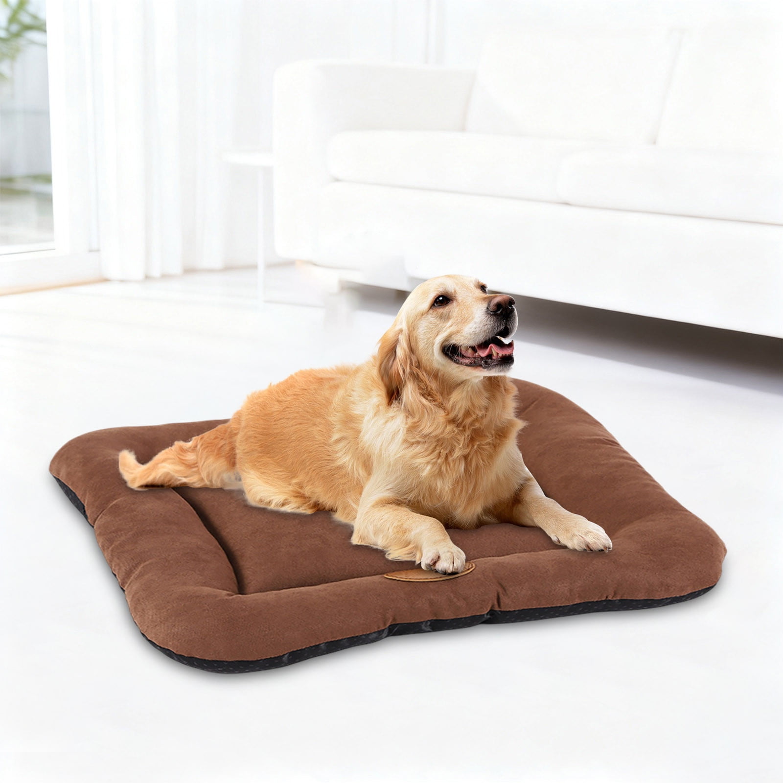 Waterproof Dog Bed Mat, Washable Chew Proof Pet Pad with Non- Bottom, Cozy Warming Mattress for Large Medium Small Dogs and Cats, Multi-Purpose Crate Mat for Home, Car Travel, and Indoor Use