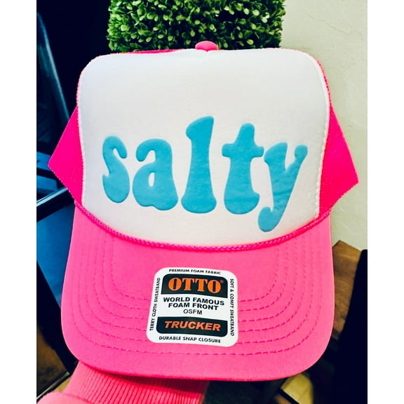 Salty Teal Puff Trucker Hat
