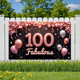 thumbnail image 7 of Elegant Design 100th Birthday Banner Colorful Gemstones Fabulous Celebration for Milestone Party Indoor Decoration Outdoor Event, 7 of 7