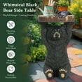 thumbnail image 2 of Black Bear Side Table Pedestal End Table Stool,MGO Bear Statue Hand Painted Sculpture Decor, 2 of 12