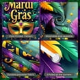 thumbnail image 4 of Gold Mask Mardi Gras Banner Purple Green Feathers Carnival Display Decor Ornate Pattern Masquerade Backdrop for Mardi Gras Party Carnival Celebration Masquerade Ball, 4 of 9