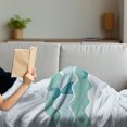 thumbnail image 3 of Fishing Soft Flannel Fleece Blanket, Fish Tail and Starfish Swimming in Flat Waves Submarine Comical Illustration Nature, Cozy Plush for Indoor and Outdoor Use, 50" x 60", Pale Blue, by Ambesonne, 3 of 5