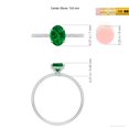 thumbnail image 5 of ANGARA Lab Grown Oval Emerald Hidden Halo Classic Engagement Ring for Women in 14K White Gold (Size-7x5mm) | May Birthstone, Birthday, Anniversary, Jewelry Gift for Women | Lab-Grown Emerald Ring, 5 of 9