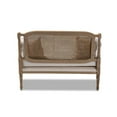 thumbnail image 4 of Baxton Studio Clemence French Provincial Ivory Fabric Upholstered Whitewashed Wood Loveseat, 4 of 5