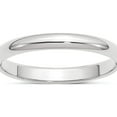 thumbnail image 1 of 10K White Gold 10Kw 3mm Half Round Band Size 11.5 Made In United States 1whr030-11.5, 1 of 5