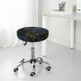 thumbnail image 7 of Round Bar Stool Seat Covers, Elegant Gold Scrollwork Elastic Round Chair Cover Stool Seat Slipcover Bar Stool Cushions Round Pad for 12-14 inch, 7 of 7