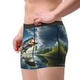 thumbnail image 2 of Fuzoiu Largemouth Bass Jumping Out of The Water Print Men's Ultra Breathable Underwear,No Riding Up Boxer Briefs with ComfortFlexible Waistband-Medium, 2 of 5