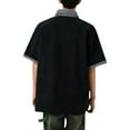 thumbnail image 6 of Timegard Summer Tops for Men Plaid Lapel Neck Short Sleeve Loose Tee Shirts Travel Casual Tops Trendy, 6 of 6