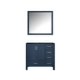thumbnail image 3 of Lexora Home Jacques 36" Single Vanity with Mirror in Navy Blue, 3 of 9